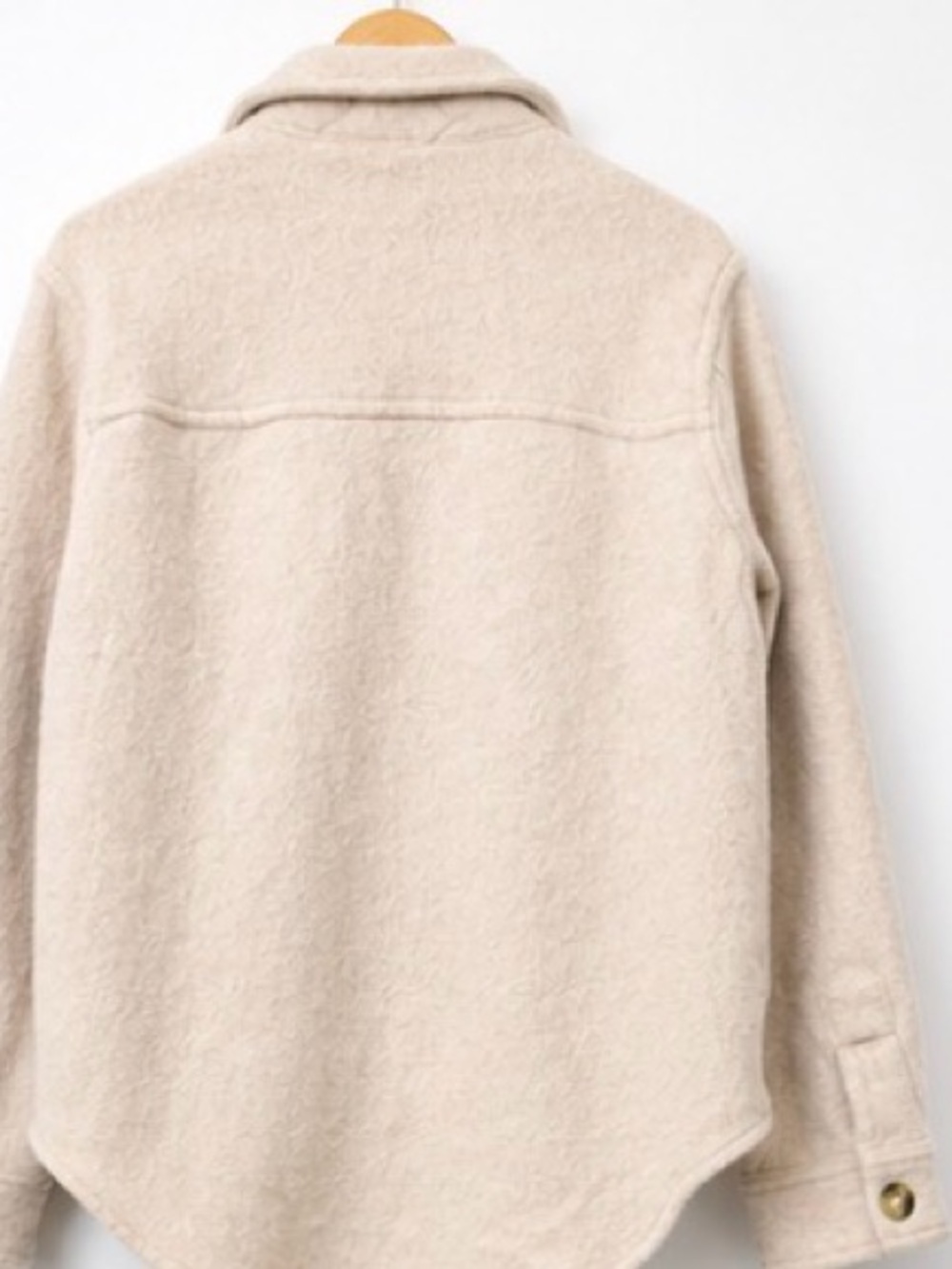 Aritzia Wilfred Free Wool Blend Shacket Jacket Cream Ivory Size Small - Picture 2 of 4